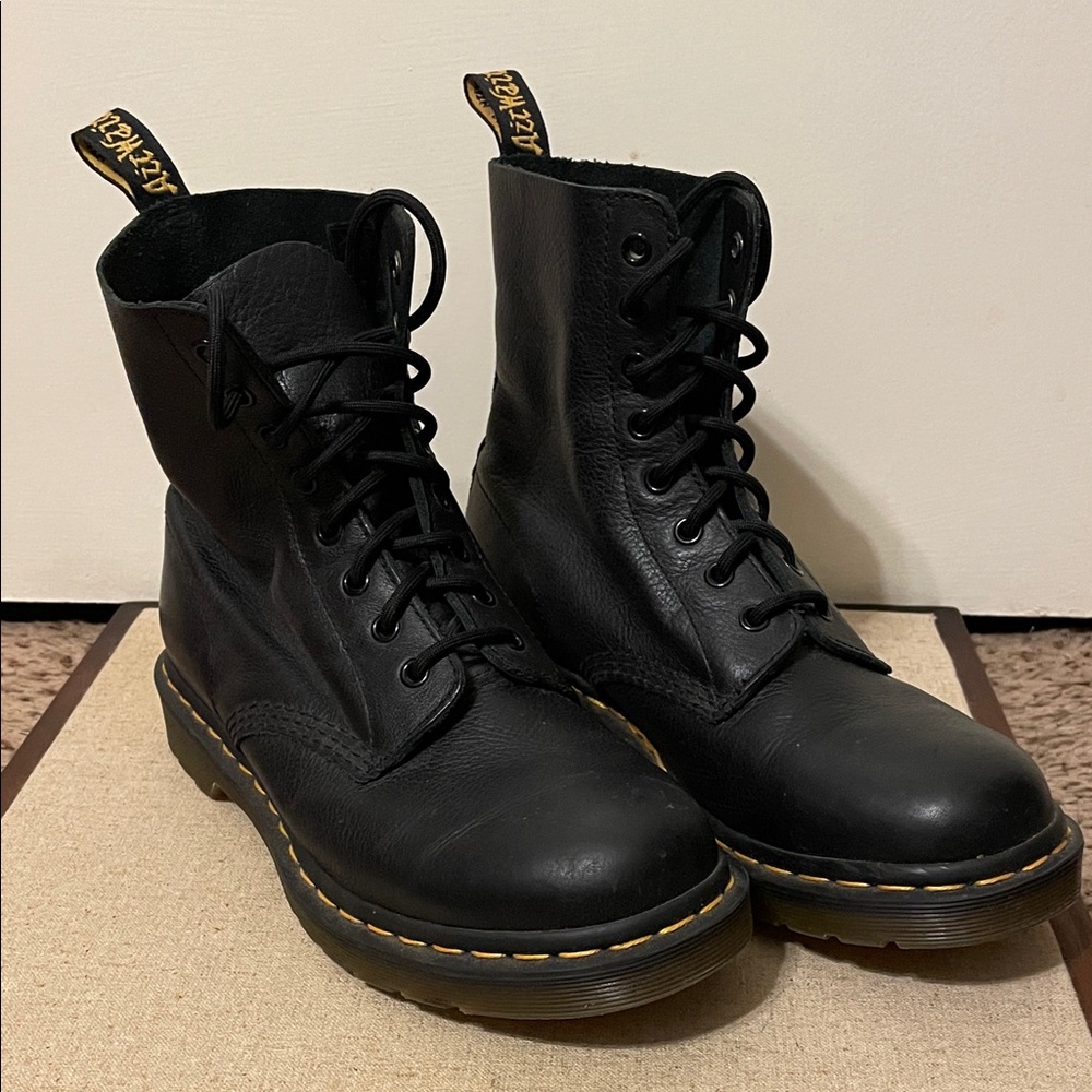 Dr. Martens Black Leather Lace-Up Boots